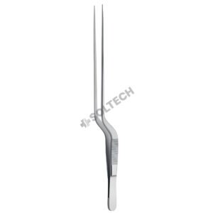 Hardy Bayonet-Shaped Dissecting Micro Forceps, Straight Tip, 1 mm, 21 cm (8 1/4")