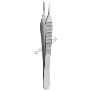 Adson Delicate Dissecting Forceps, DeBakey Serrated Tip (STR), 1.5 mm, 12.5 cm / 15 cm
