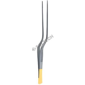 Cushing-Taylor Bayonet-Shaped Delicate Dissecting Forceps, STR, 1.8 mm, 18 cm (7")