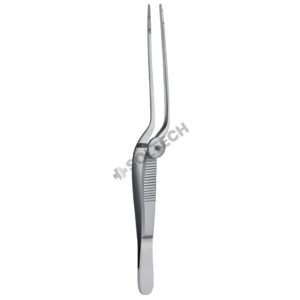 Cottle Bayonet-Shaped Ear Dressing Forcep – 2 mm, 14 cm (5 1/2"), 1:2