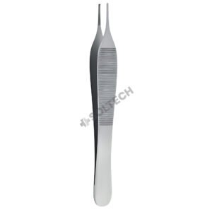 Adson Delicate Tissue Forcep – Cross Serr, 1.5 mm, 12 cm (4 3/4")
