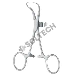 Towel Forceps with Clip for Tubing or Cable — Surgical Clamp (11–13 cm / 4¼"–5")