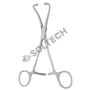 Peers-Bertram Towel Forceps, Curved — Surgical Draping Clamp (14.5 cm / 5¾")