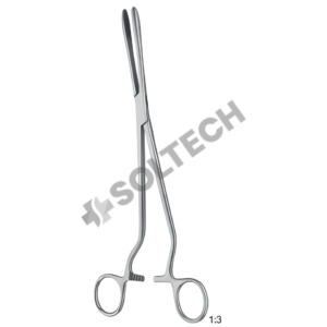 Cheron Cotton Swab Forceps, Curved (CVD) – 25 cm / 10" Surgical Instrument