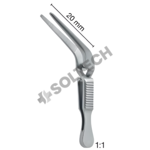 De Bakey-Hess Angled Bulldog Clamp – 4.5 cm & 5.5 cm | 20 mm & 30 mm Jaw | 1:1 Ratio Vascular Surgical Instrument