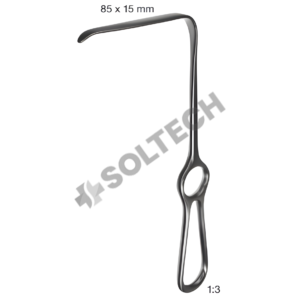 Langenbeck Retractor with Vertical Handle – 85 x 15 mm, 21.5 cm (8½") – Stainless Steel Hand-Held Surgical Retractor