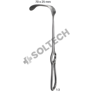 Kocher Retractor 70 x 25 mm, 22.5 cm (8¾")