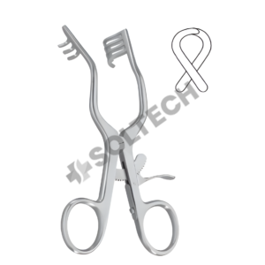 Jeffersen Self-Retaining Retractor 14 cm (5 1/2") 3:4 Prongs