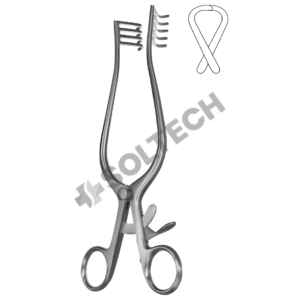 Travers Self-Retaining Retractor, 21 cm Blunt 4:5 Prongs