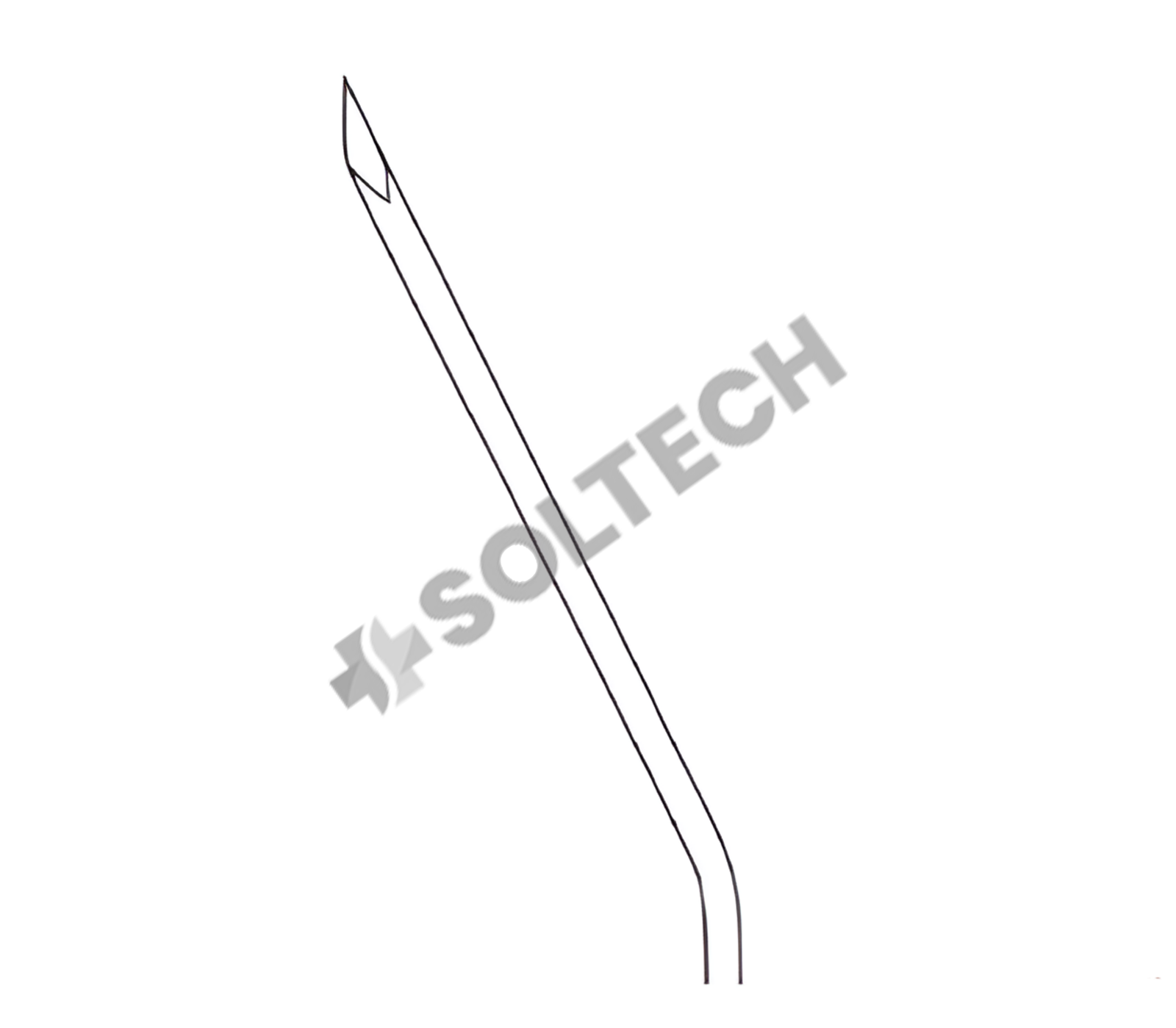 Redon Guiding Needle Slightly Curved with Knife Tip - Image 2
